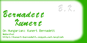 bernadett kunert business card